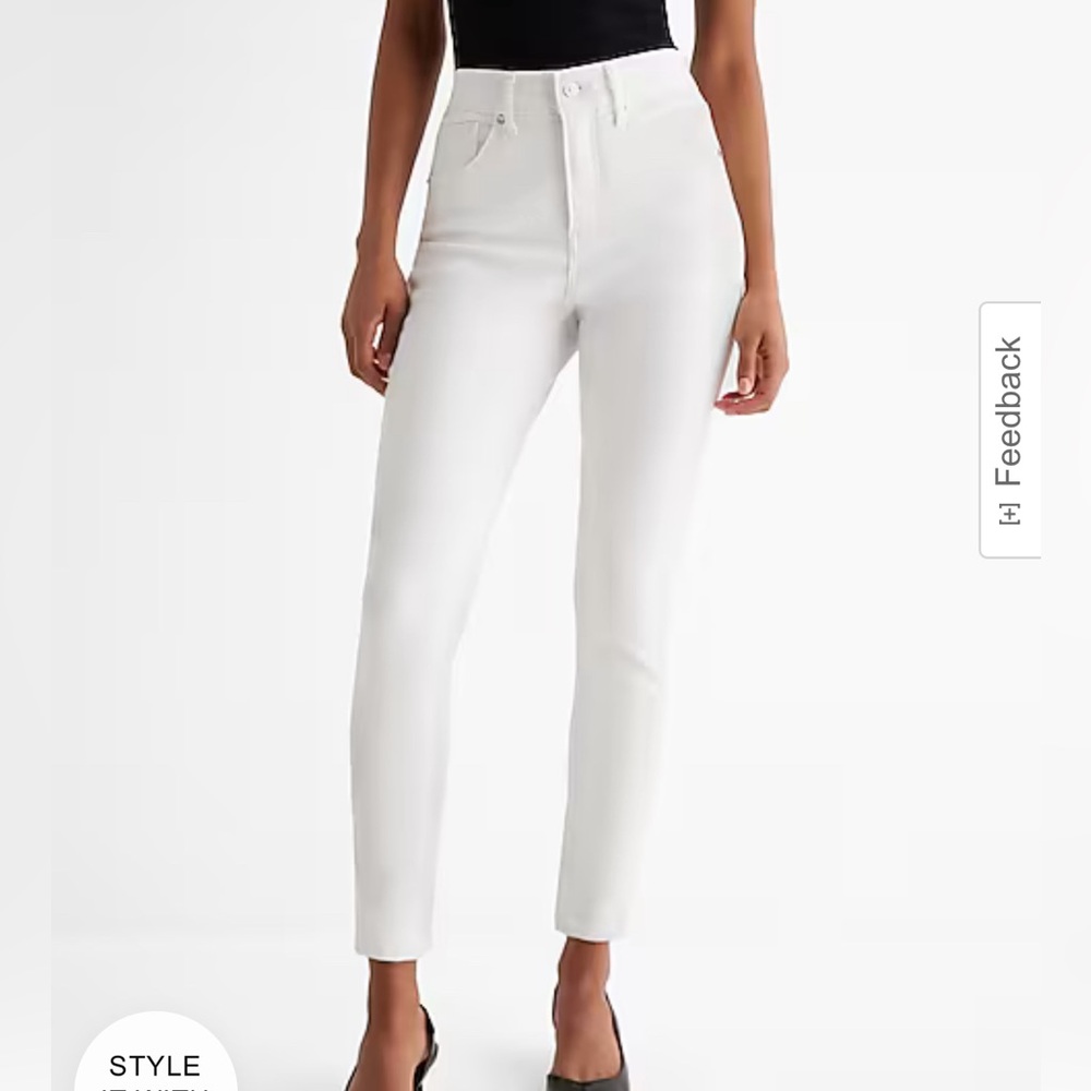 Express white skinny jeans